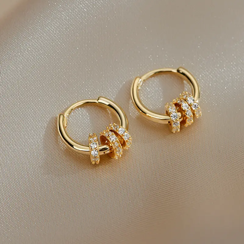 Three Rings hoop earring 925s
