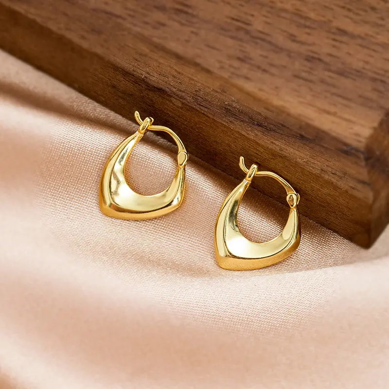 Simple Chunky Hoop earring 925s